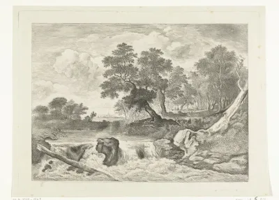 Landschap met waterval