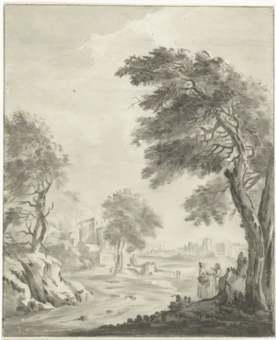 Landschap met weg