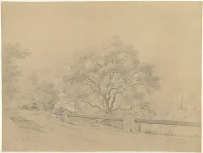 Landschap met weg bij Marino