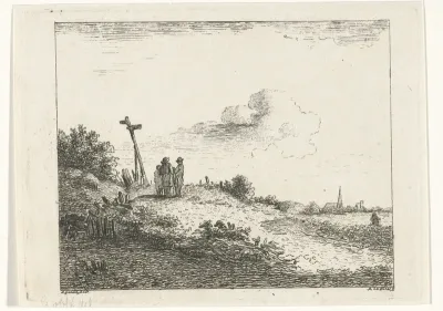 Landschap met wegwijzer