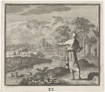 Landschap met weiland
