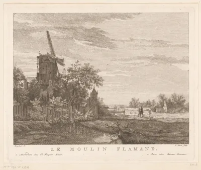 Landschap met windmolen