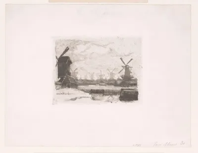 Landschap met windmolens