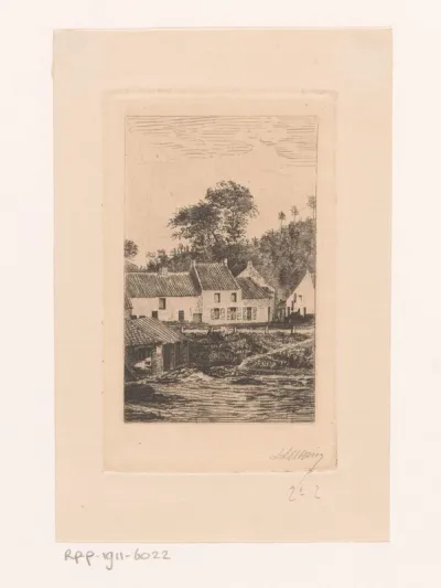 Landschap met woningen