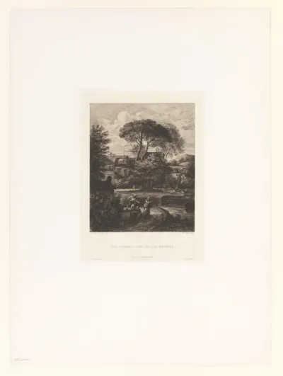 Landschap met zicht op het grafmonument van Cecilia Metella