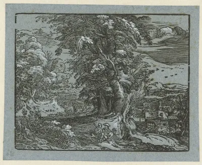 Landschap met zittend paartje