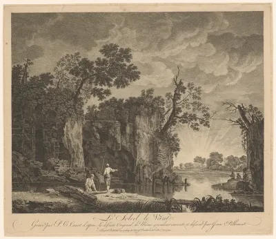 Landschap met zonsopkomst