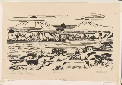 Landschap, Midden-Java: Merbaboe, Merapi, Ello rivier