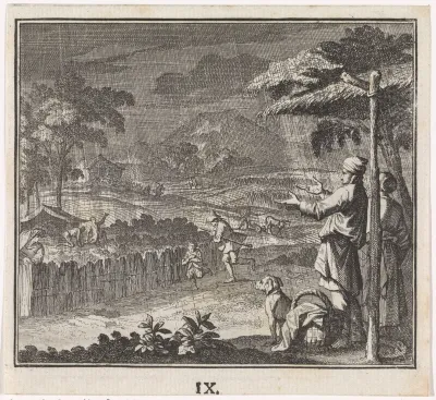 Landschap tijdens een wolkbreuk