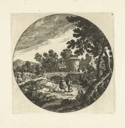Landschappen met rond kader