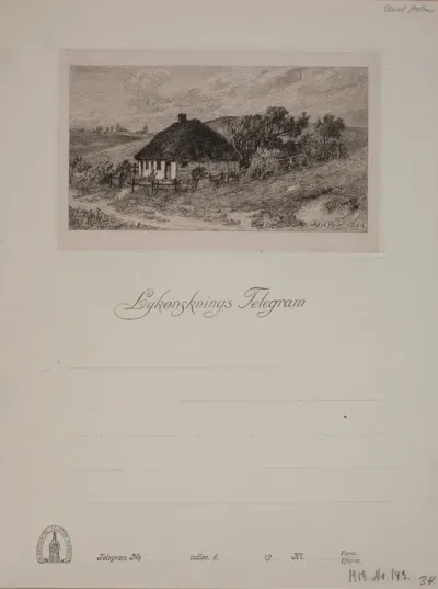 Landskab med bondehus