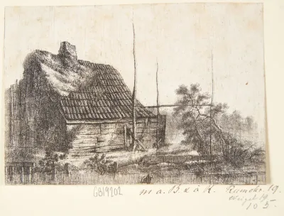 Landskab med bondehus