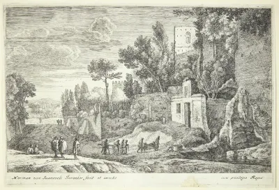 Landskab med et hospital