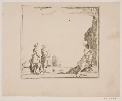 Landskab med figurer