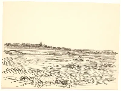 Landskab med kirke