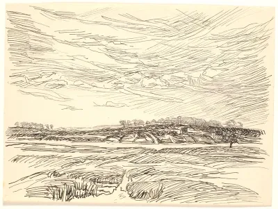 Landskab med marker