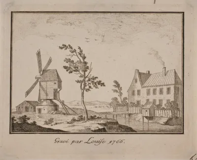 Landskab med Mølle