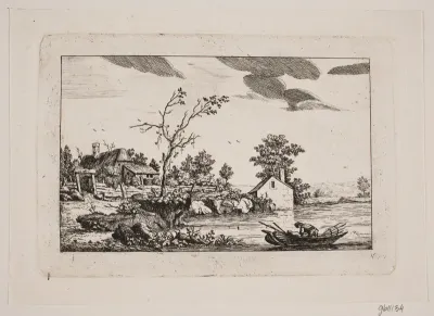 Landskab ved en sø
