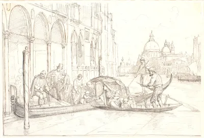 Landstigning ved Canale Grande i Venedig