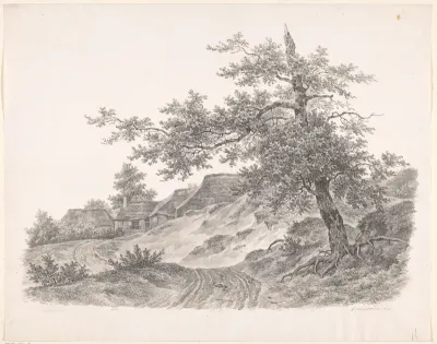 Landweg en huizen