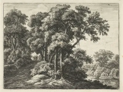 Landweg langs een rivier