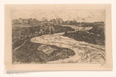 Landweg naar Auvers-sur-Oise