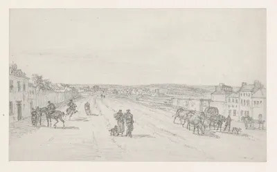 Landweg naar de stad