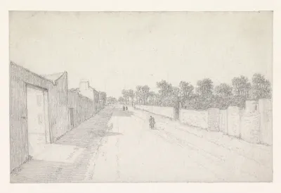 Landweg tussen muren