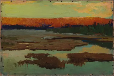 Lanscape from Lapland, Summer Night