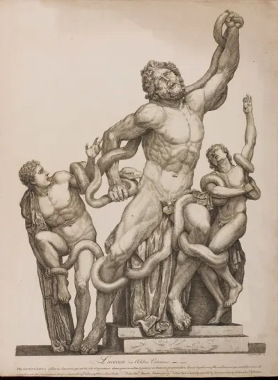 Laocoön and his sons, attacked by sea snakes