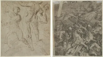 Laocoön (recto); Battle of the Milvian Bridge (fragment) (verso)