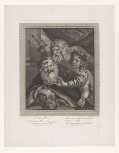 Laomedon, koning van Troje, ontdekt door Neptunus en Apollo