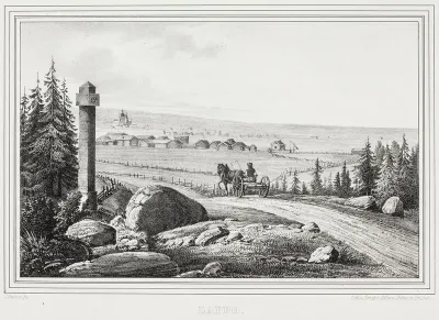 Lapua, illustration for Finland Depicted in Drawings, booklets XXVIII-XXX