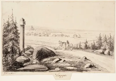 Lapua, original drawing for Finland Depicted in Drawings