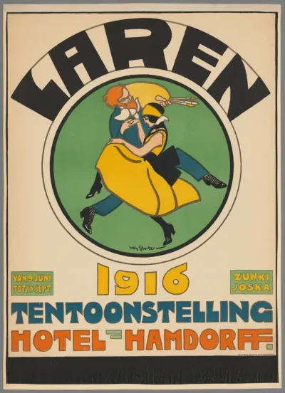 Laren tentoonstelling Hotel Hamdorff. Van 9 juni tot 15 sept. 1916 Zunki Joska.
