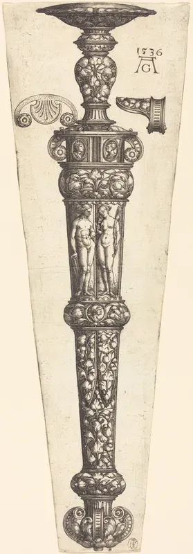 Large Dagger Sheath with Nude Couple