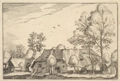 Large Farm, plate 10 from "Regiunculae et Villae Aliquot Ducatus Brabantiae"