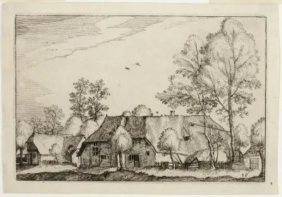 Large Farm, plate ten after Pictures of Farms, Country Houses and Rustic Villages (Praediorum villarum et rusticarum casularum icones)