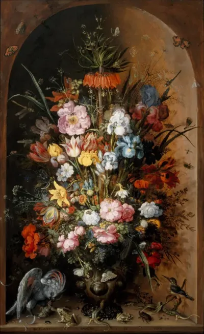 Large flower piece with Kaiser's crown
