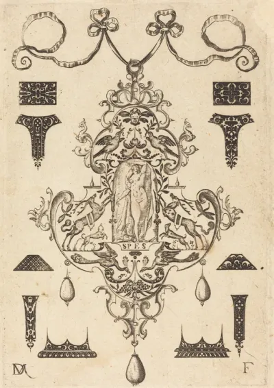 Large Pendant, Hope Standing at Centre