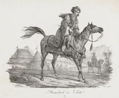Large Suite of Horses:  Mounted Mamelucke