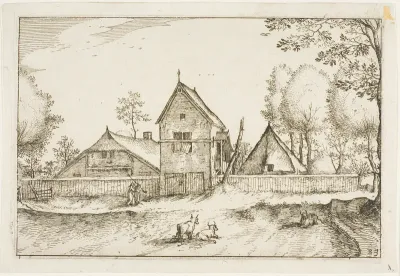 Large Walled Farm, plate 23 after Pictures of Farms, Country Houses and Rustic Villages (Praediorum villarum et rusticarum casularum icones)