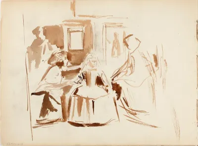 Las Meninas, sketch after Diego Velázquez