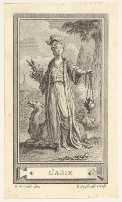 L'Asie, from the "Almanach iconologique"