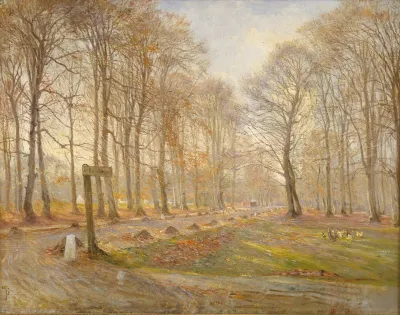 Late Autumn Day in the Jægersborg Deer Park, North of Copenhagen