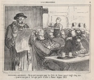 Latest news, from 'In the pub,' published in Le Charivari, December 30, 1863