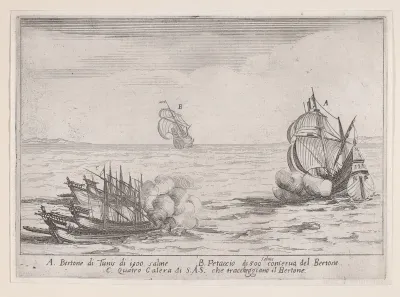 L'Attaque (The Attack), from "Les Combats de Quatre Galères" (The Battles of Four Galleys)