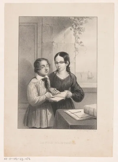 Laura Bridgman leert Oliver Caswell lezen