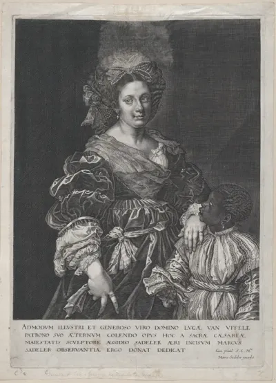 Laura Dianti with a Black Page
