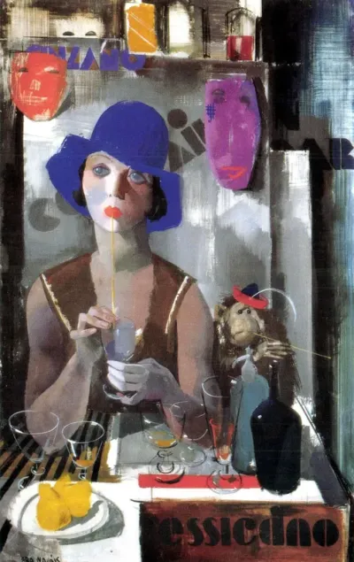 Laura (Woman in a blue Hat)